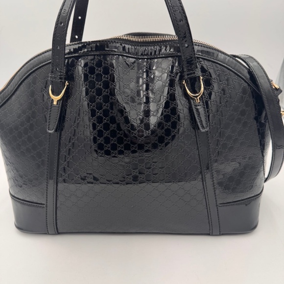 GUCCI Micro Guccisima Patent Top Handle Bag - Picture 2 of 14